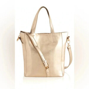 NWT new Shiraleah of Chicago  Maddie mini tote gold crossbody bag purse
